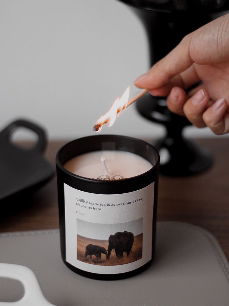 DC018 - Pure Warm Tea Fragrance Aromatherapy Candle Chamomile / Black Tea / White Tea / Peach / Longjing Fragrance Diffuser Gift