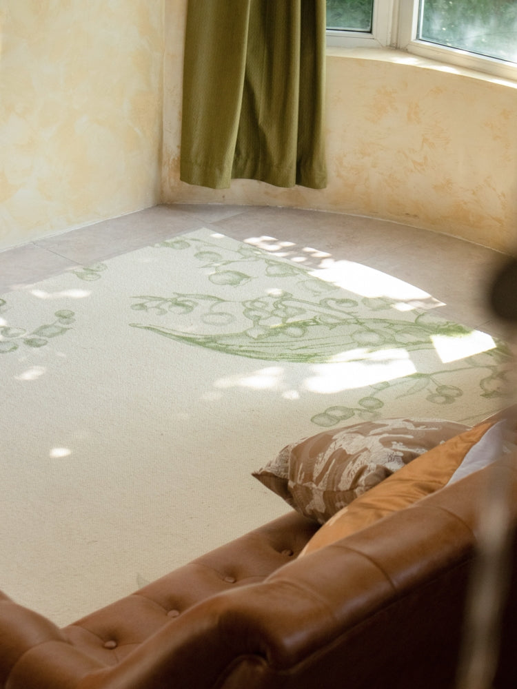 CP075 - Dio*Maison "Manor Lily of the Valley" New Zealand Wool Living Room Sofa Bedroom Carpet Bedside Carpet