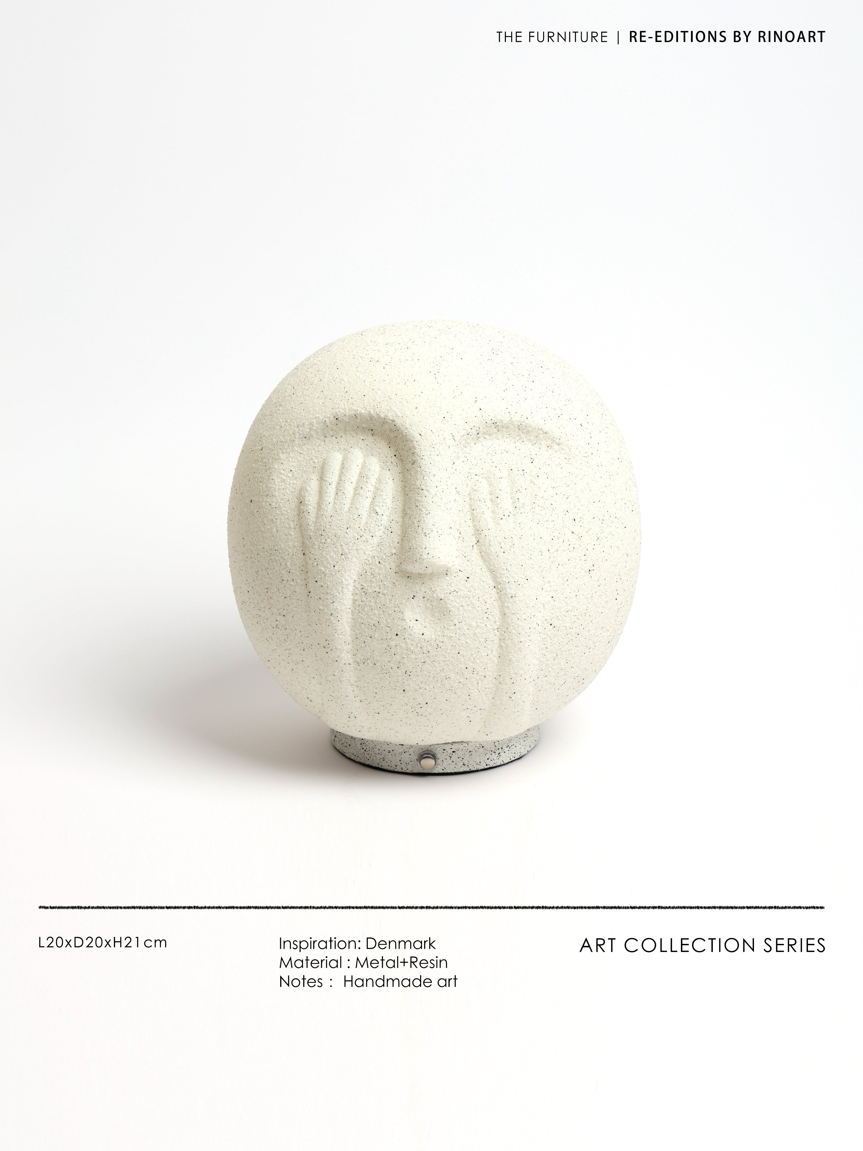 LA035 - Danish Ceramic Artist "Wisdom Proverbs" Wabi-Sabi Night Light Bedroom Bedside Lamp Table Lamp