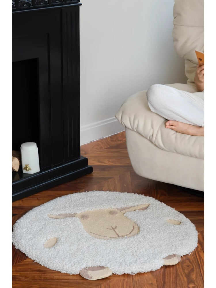 CP088 - Loew* Swiss Sheep Ball Series / Hand-woven Wool Loop Bedside Carpet Entrance Carpet Mirror Carpet