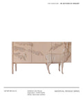 GA018 - South African Imported Vintage Hand-carved White Waxwood Spirit Deer Foyer Cabinet: Bedside Cabinet, Luxurious
