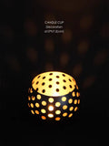 DC140 - Real! Brass! Handmade aromatherapy atmosphere candle cup grass room Yayoi artistic candlelight ornament