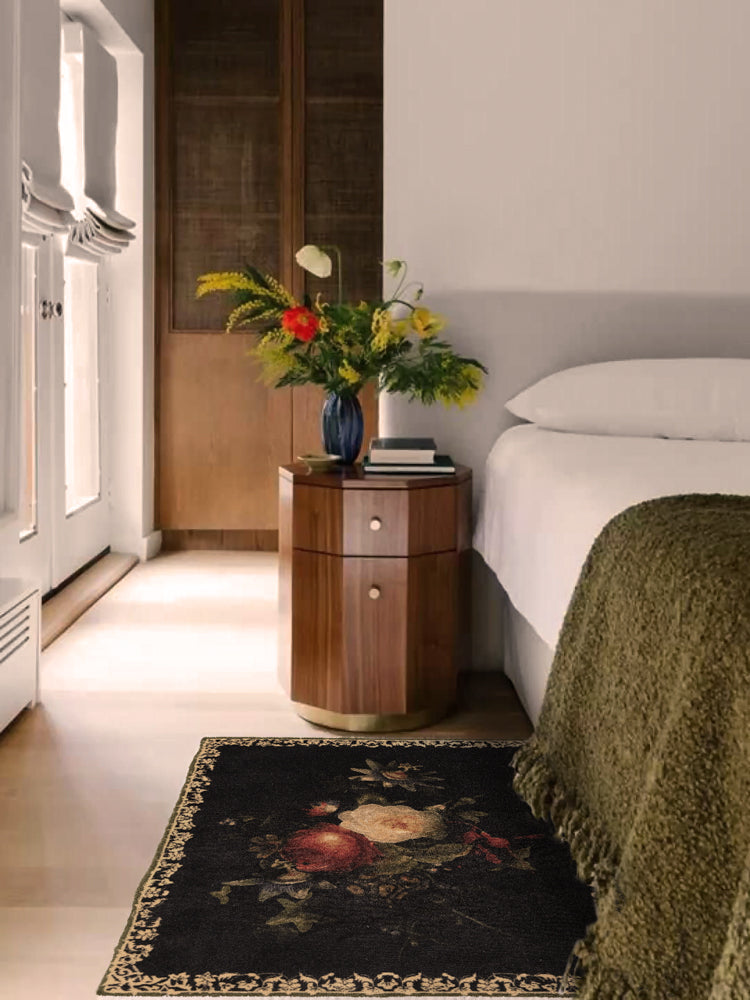CP080 - Rose1878 "French Rose" French Retro Entrance Carpet Entrance Mat Bedside Blanket