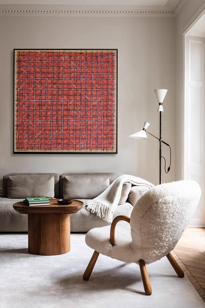 AH079 - Chanel Gabrielle 1994 Tweed Linen Christmas Warmth Wall Decor