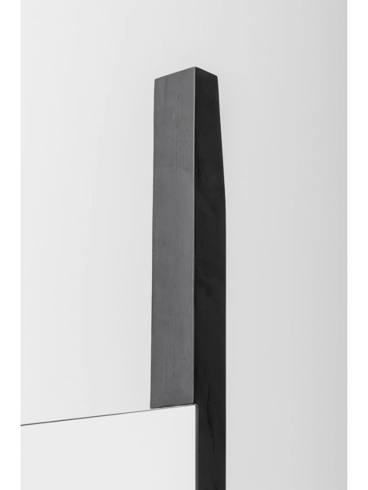 DZ014 - Swedish Floor Standing Mirror Antique White Wax Wood Dressing Mirror Entrance Mirror Large Area Floor Try-On Mirror
