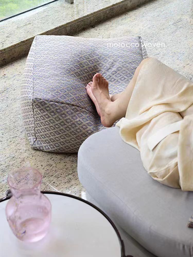 CH057 - Moroccan "Blue Gem" Pouf