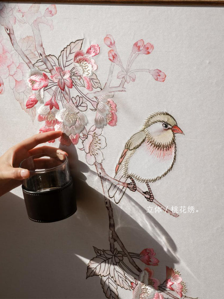 AH169 - 3D Embroidery Painting "Spring Mood / Exquisite" New Chinese Living Room