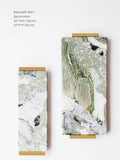 DC224 (Set) - ITALY Cold jade "Natural marble + brass" flowing luxury stone entrance bathroom storage tray