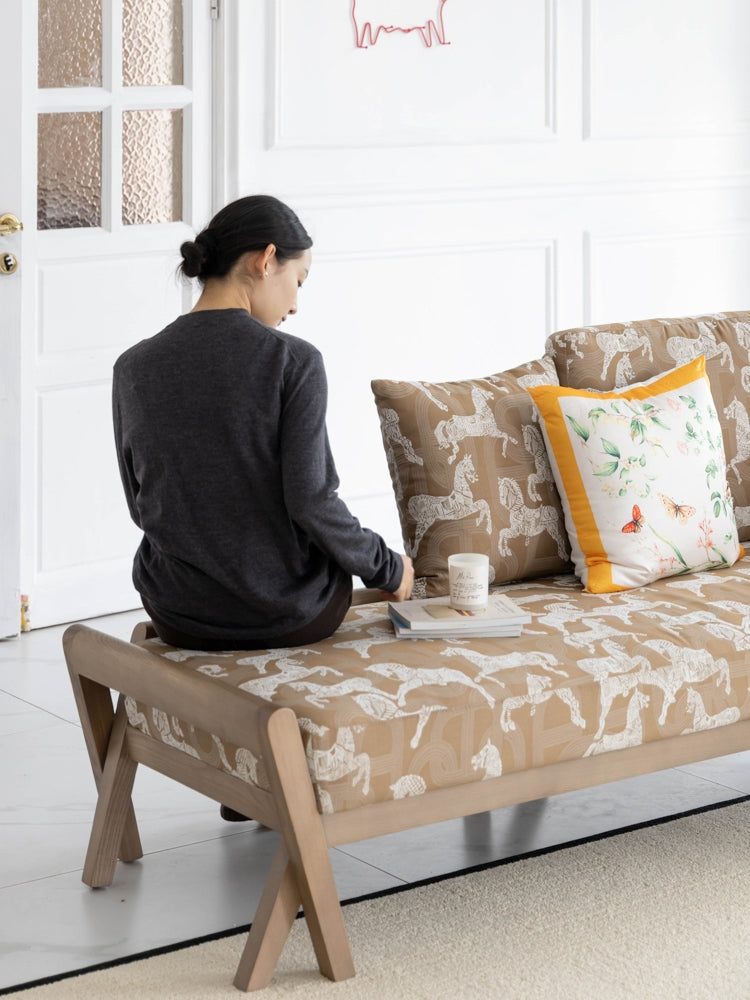 CH109 - Herm@s Deco Royal Horse Sofa Bed: Double-purpose, Wooden, Study