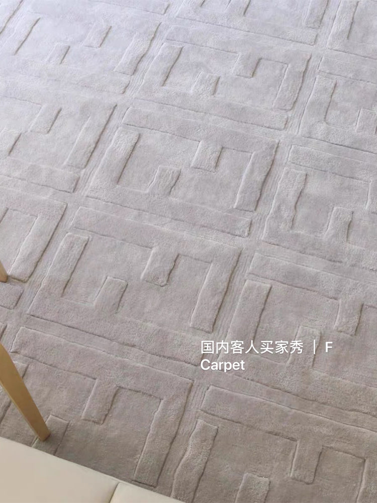 CP012-1-2-3-4 - Misty Purple Wool-containing Wool Carpet Soft Fully Covered Clothing Room Bedside Carpet Bedroom Living Room Large Area Carpet