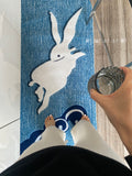 CP114 - "Good Luck" Island Platform Carpet Bar Foot Mat Kitchen Entry Mat Long Carpet
