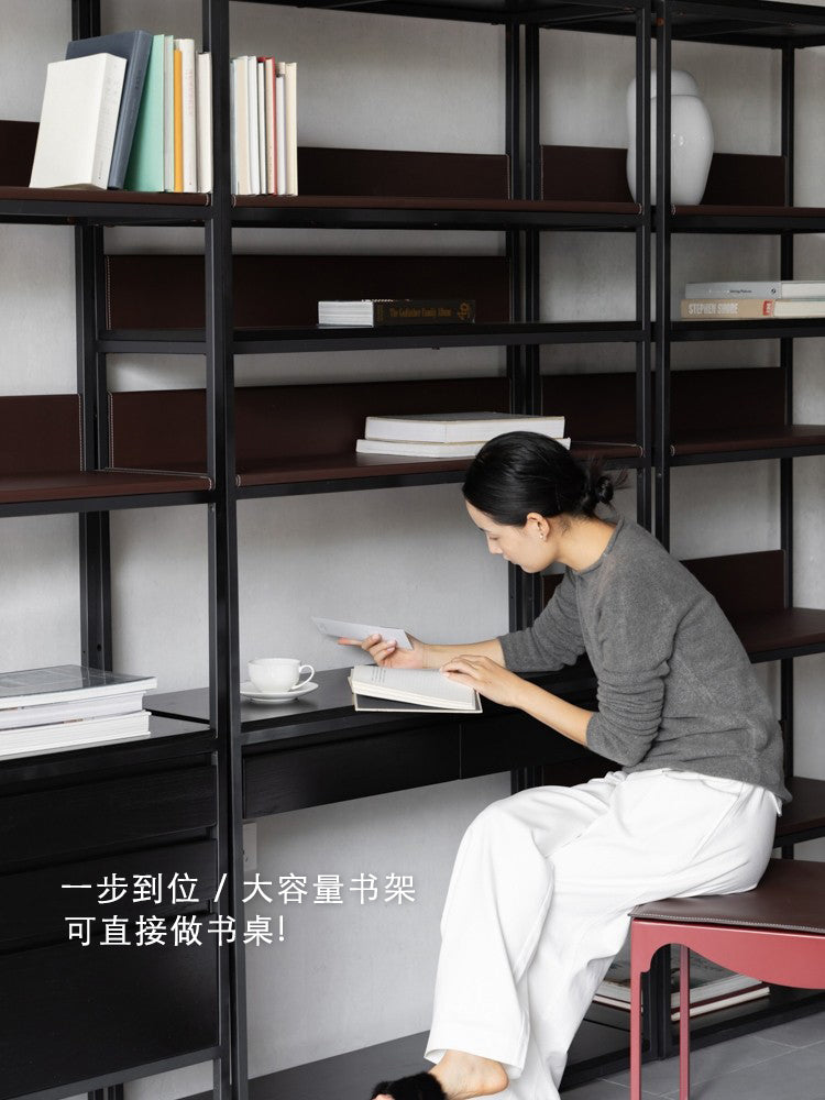 GA041 (Set) - Study Room Series "All-in-one" Large Capacity Bookshelf Display Cabinet with Desk Module Combination Shelf
