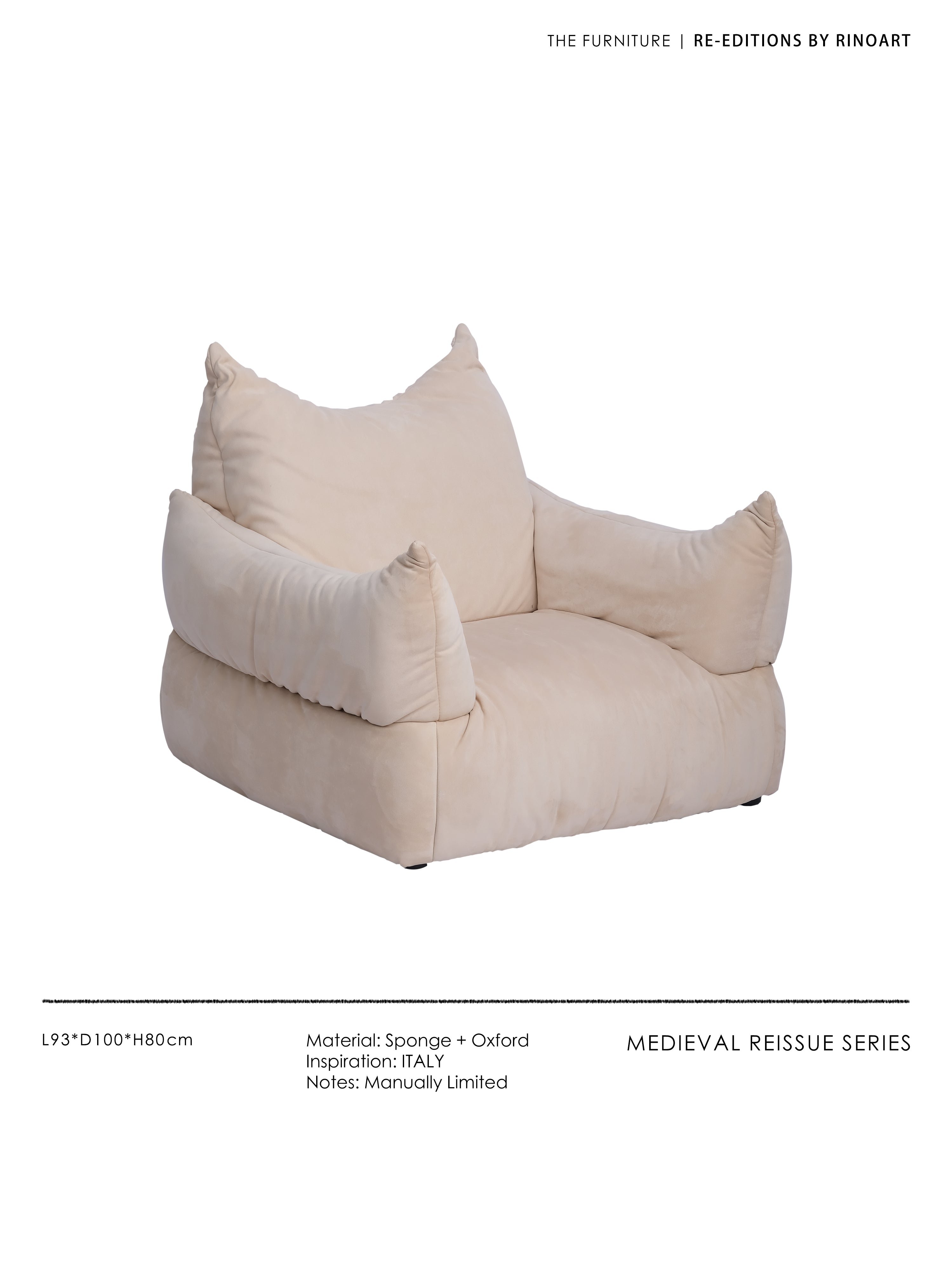 CH047 - Vintage Leather Lazy Sofa: Cream, Bedroom Armchair, Outdoor Lounge