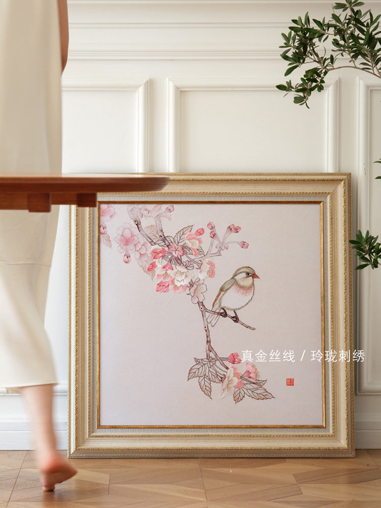 AH169 - 3D Embroidery Painting "Spring Mood / Exquisite" New Chinese Living Room