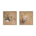 AH173 (Set) - 3D Embroidery "Spirit Bird" "County Orchid" Good Luck Wall Art