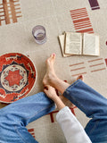 CP033 - Moroccan Wool Carpet is Here! Ruinai Imported Carpet Living Room Sofa Beige Abstract Art Weaving Blanket