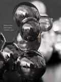 DC059 (Set) - Home Georg J* style Danish bicolored balloon dog paperweight silver grey home ornament