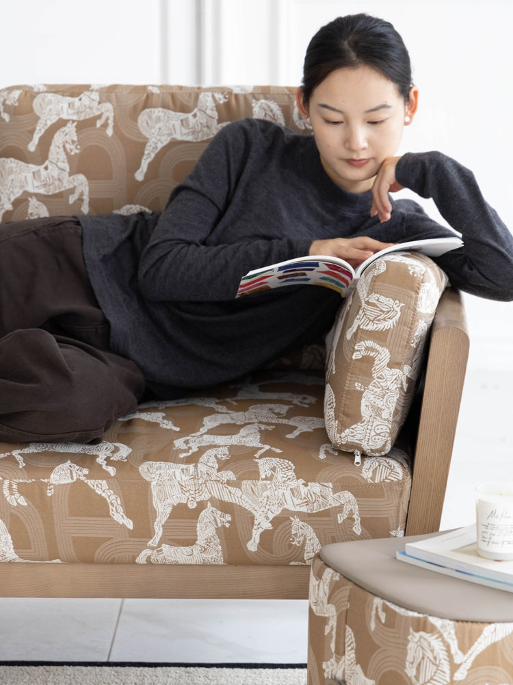 CH109 - Herm@s Deco Royal Horse Sofa Bed: Double-purpose, Wooden, Study