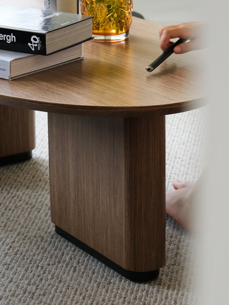 YA025 - B&* Classic Italian "Goose Egg" Solid Wood Coffee Table / Maple Color Low Table Small Dining Table Side Table