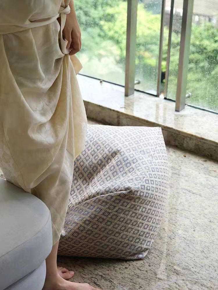 CH057 - Moroccan "Blue Gem" Pouf