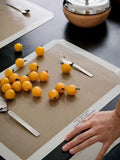 DC215 - A pair of Danish table mats! Transparent leather California series, waterproof and oil-proof linen table