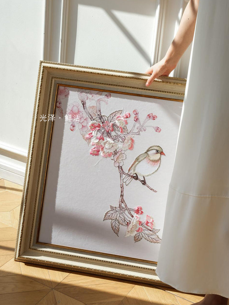 AH169 - 3D Embroidery Painting "Spring Mood / Exquisite" New Chinese Living Room