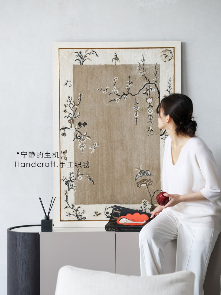 AH240 - Oriental Tapestry "Elegant Leisure" Sofa Wall Art for Study Living Room Background