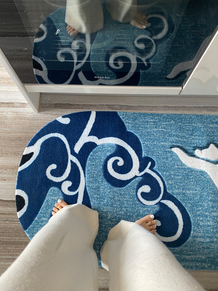 CP114 - "Good Luck" Island Platform Carpet Bar Foot Mat Kitchen Entry Mat Long Carpet