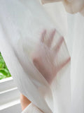 FS005 - High-End Line / Pure Linen Embroidery "Oriental Ginkgo" Soft Light Sheer Curtains Translucent Living Room Bedroom Curtains