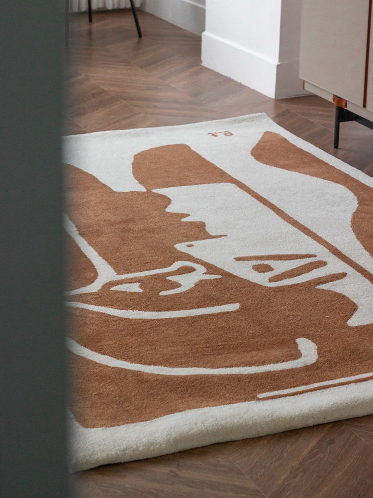 CP030 - "Born to be Together" Picasso Couple Carpet Abstract Artist Side Table Carpet