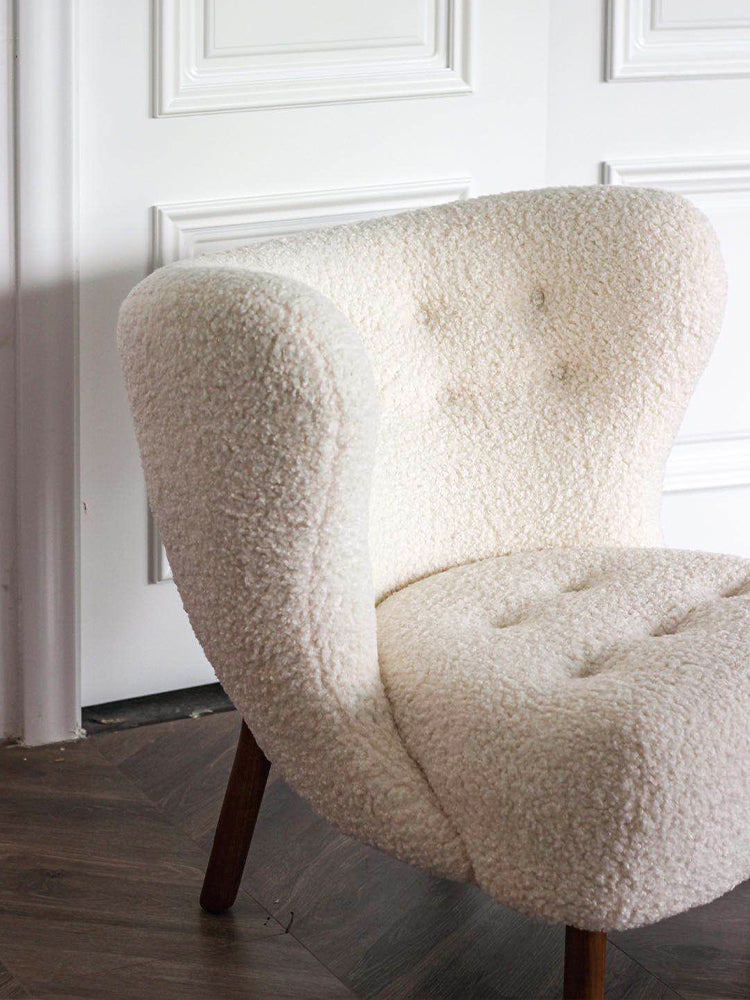 CH003 - Nordic Minimalist Chair: Wool Upholstery, Creative Sofa for One, Social Media Sensation