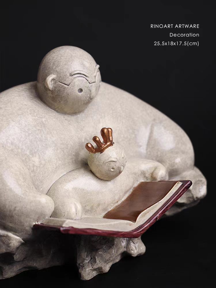 DC241 - Danish series "Parent-Child Reading" integrated foyer study ornament home gift