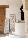 AH207 - Moroccan Vintage Relief Painting "Celebrity Gate" Thick Color Hand-Painted Wall Art
