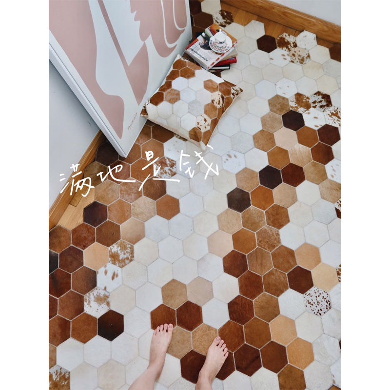 CP011-1-2-3-4 - Rionart满地是钱中古澳洲奶牛皮天然地垫卧室客厅大面积地毯