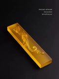 DC235 - ForbiddenCity "Wealth Beckoning Qilin" New Chinese style amber desk paperweight opening fortune item gift