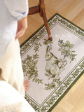 CP112 - French Peter Rabbit "Green Wilderness" Entrance Carpet Living Room Entrance Mat