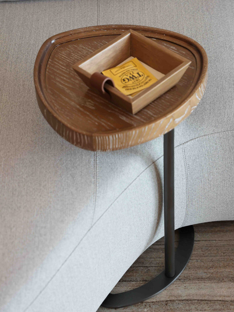 YA035 - Danish Vintage Pine Side Table- Solid Wood Sofa Side Table, Living Room Storage, Bedside Small Coffee Table