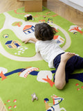 CP103 - kids Big Children's Carpet / Washable! "Central Park" 3D Small Car Track Bedside Carpet