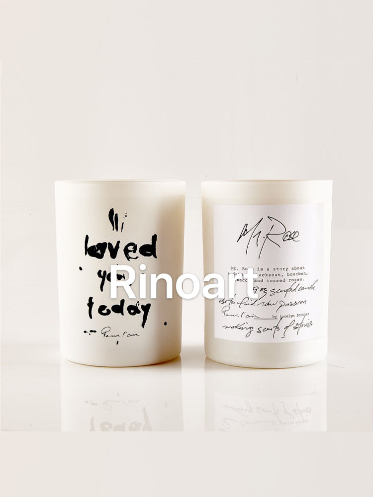 DC014 - Hand-painted Candle Cup Beverly Hills Sample Room SpaRoom Niche Rose Sleep Aromatherapy Jasmine Candle