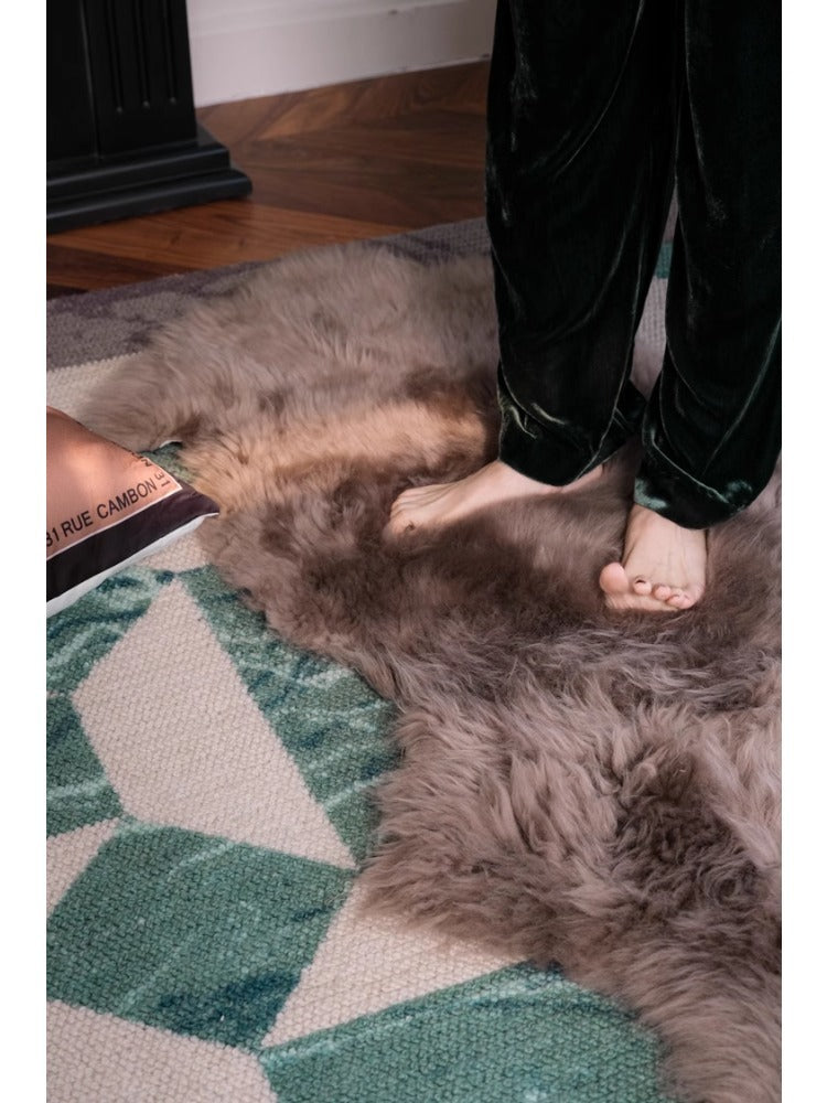 CP061 - "Plateau Genuine Wool" Fur and Wool Integrated Floating Window Mat Bedside Blanket