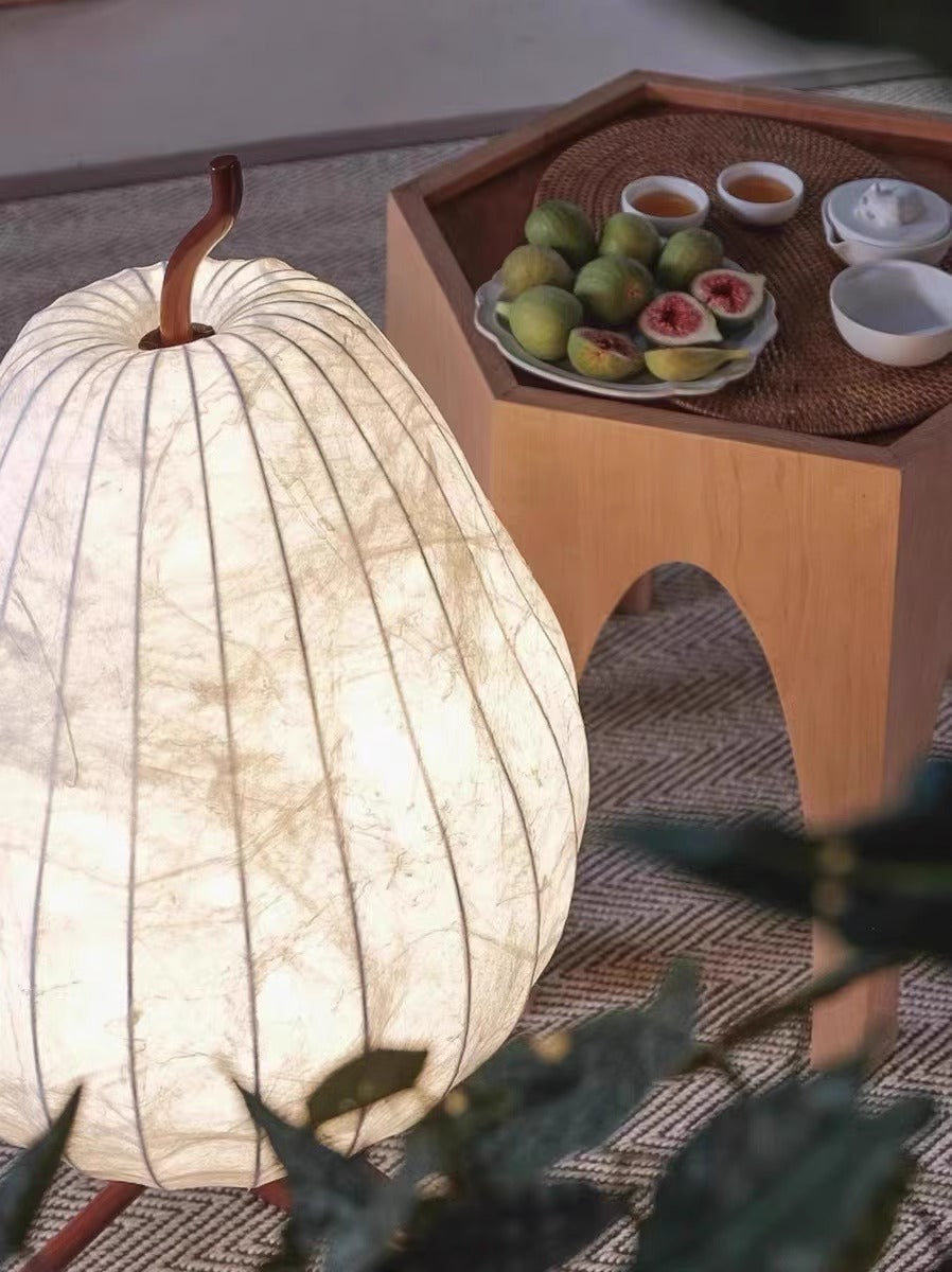 LA024 - Silk Silk Pear Lamp / Warm Light Corner Lamp Vintage Floor Lamp Bedside Lamp Ambient Lamp Decorative Night Lamp