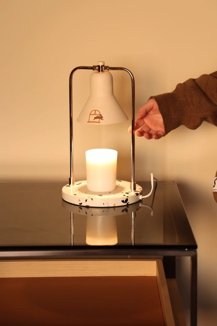 LA034 - Leaping Rabbit Wax Lamp / Dimmable! Heat adjustment! Fragrance control! Marble Aromatherapy Bedside Table Lamp Night Light