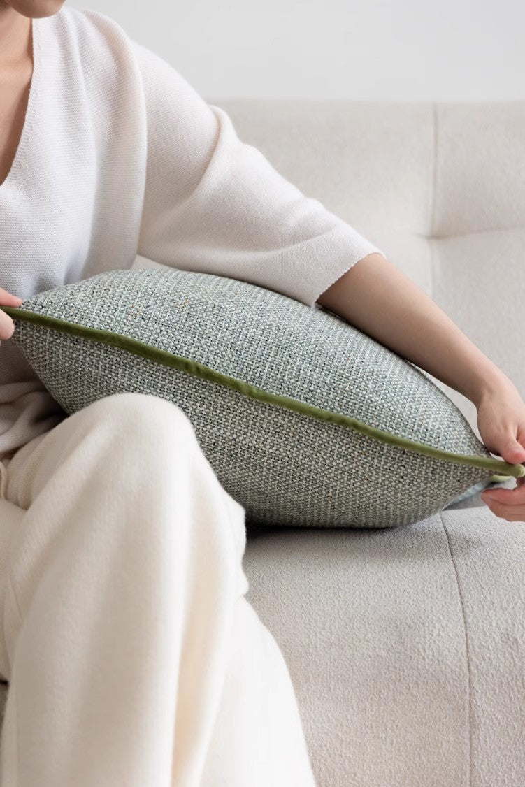 BD084 - Loro Pi@na Tweed Pillow, French Living Room Bedroom Sofa