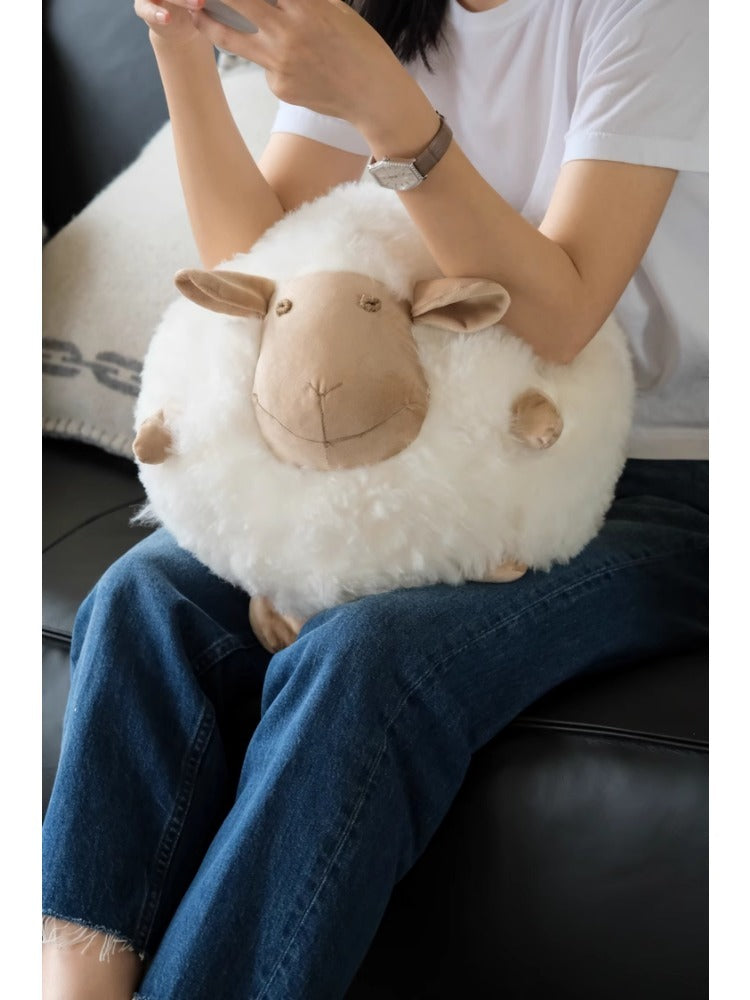 BD065 - Whole Sheep Wool! Shaun the Sheep Sofa Pillow