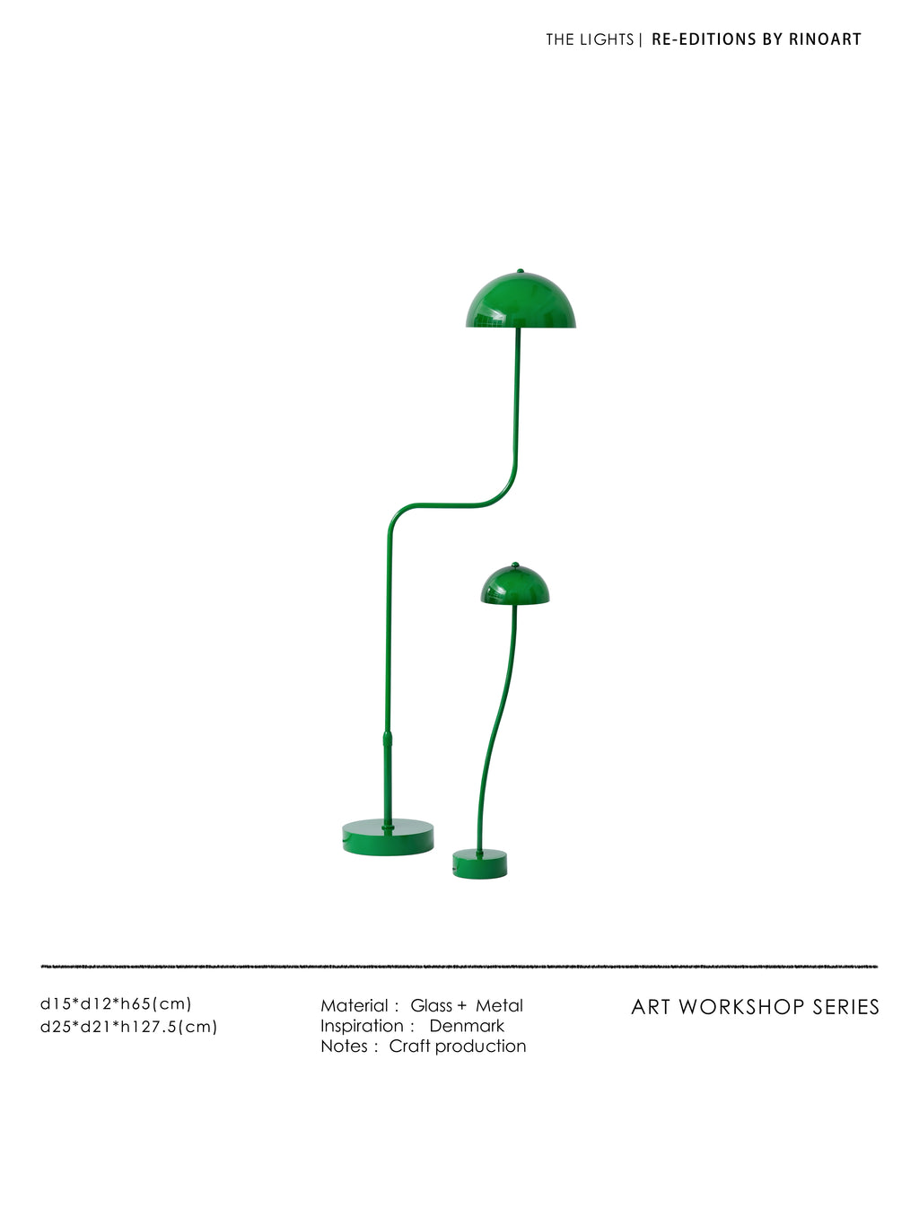 LA027 (Small) - Jade Bean Sprout Lamp Denmark Floor Lamp / Table Lamp Adjustable Sofa Study Bedside Floor Lamp