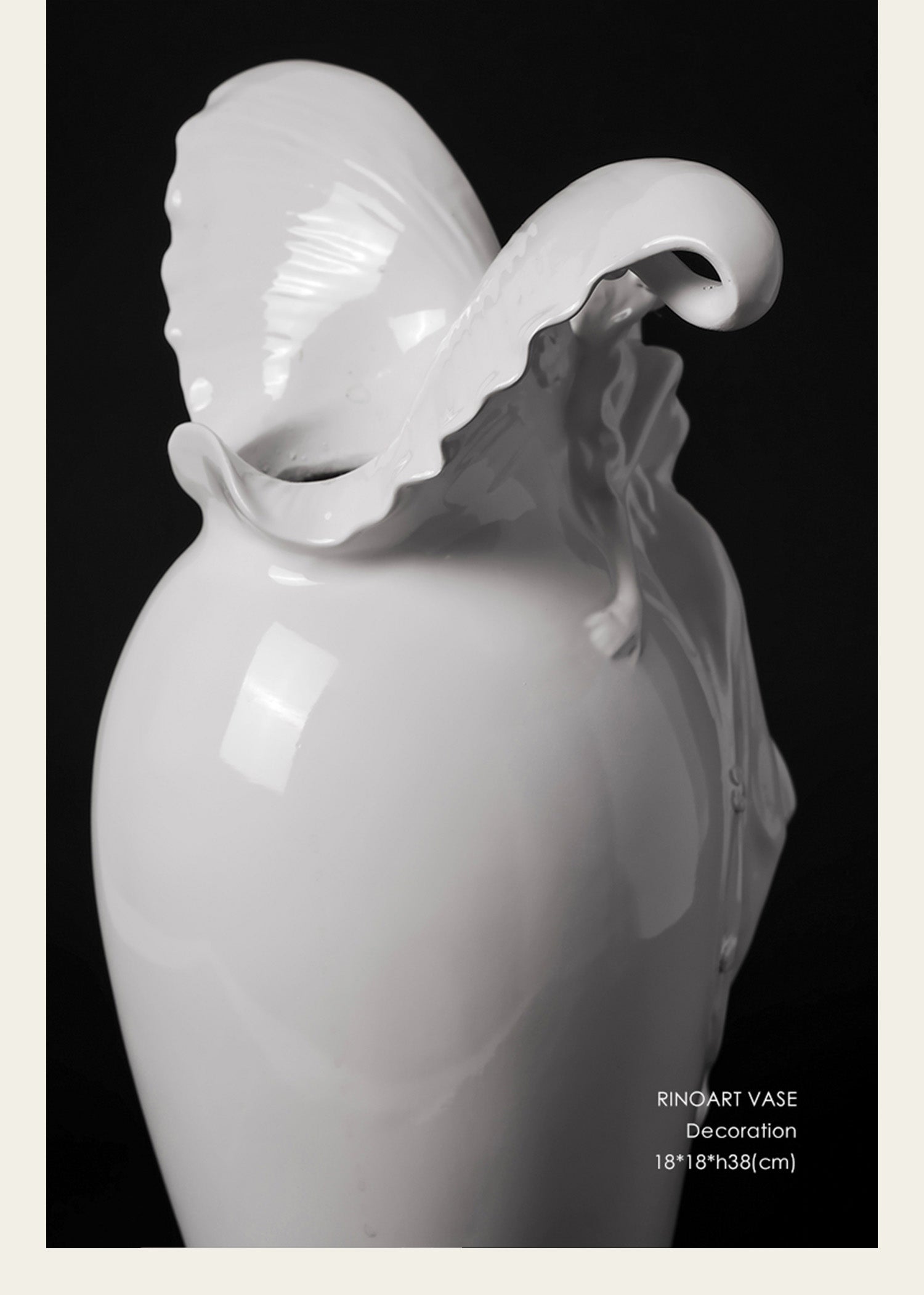 DC181 - AstierdeVillatt* Series Embossed Vintage Artifact "Lily Goddess" Pearl Glaze Vase Decoration