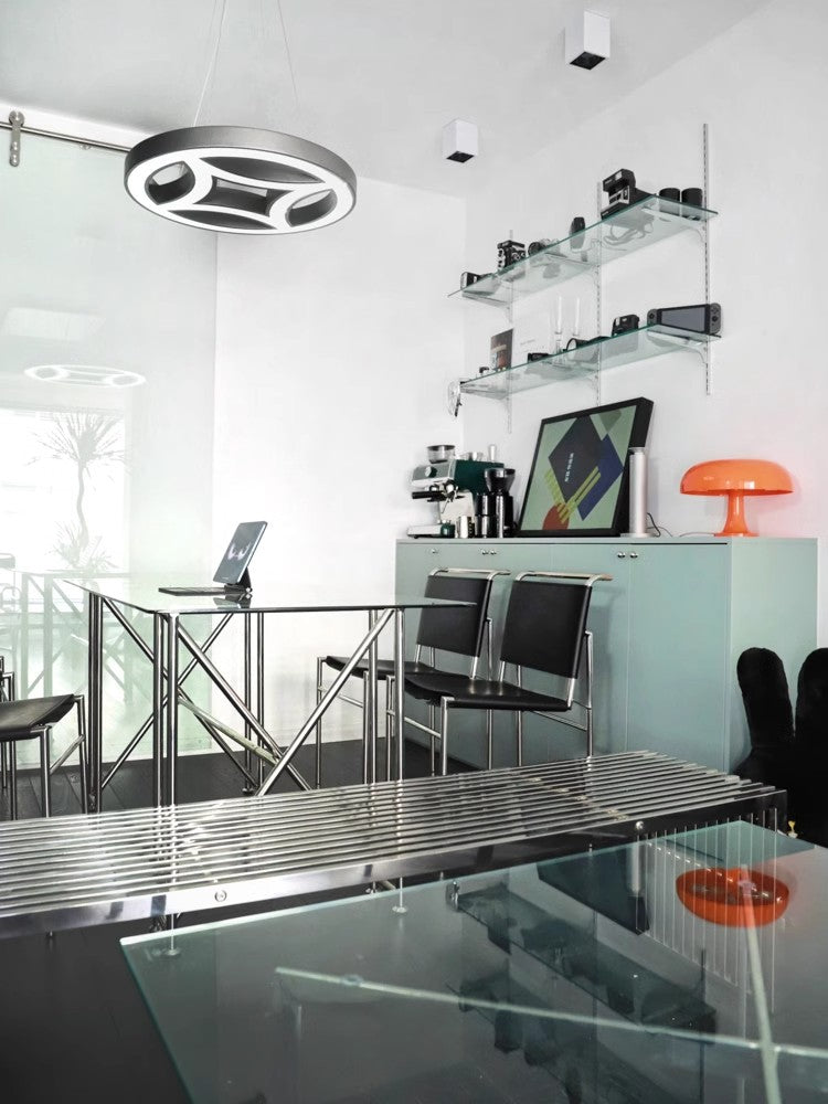 LH006 - Floating "Old Bronze Coins" Dimmable Adjustable Height / Modern Ceiling Lamp Simple Living Room UFO Pendant Lamp