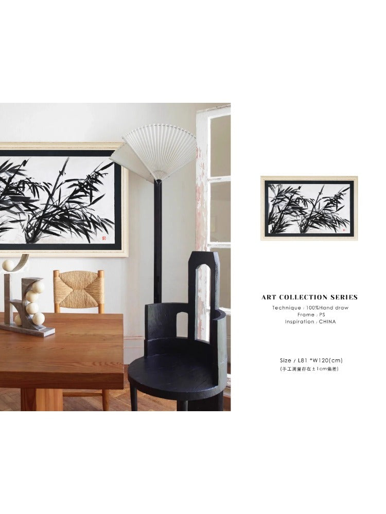 AH181 - Oriental Hand-Painted "Ink Bamboo Spring" Living Room Art