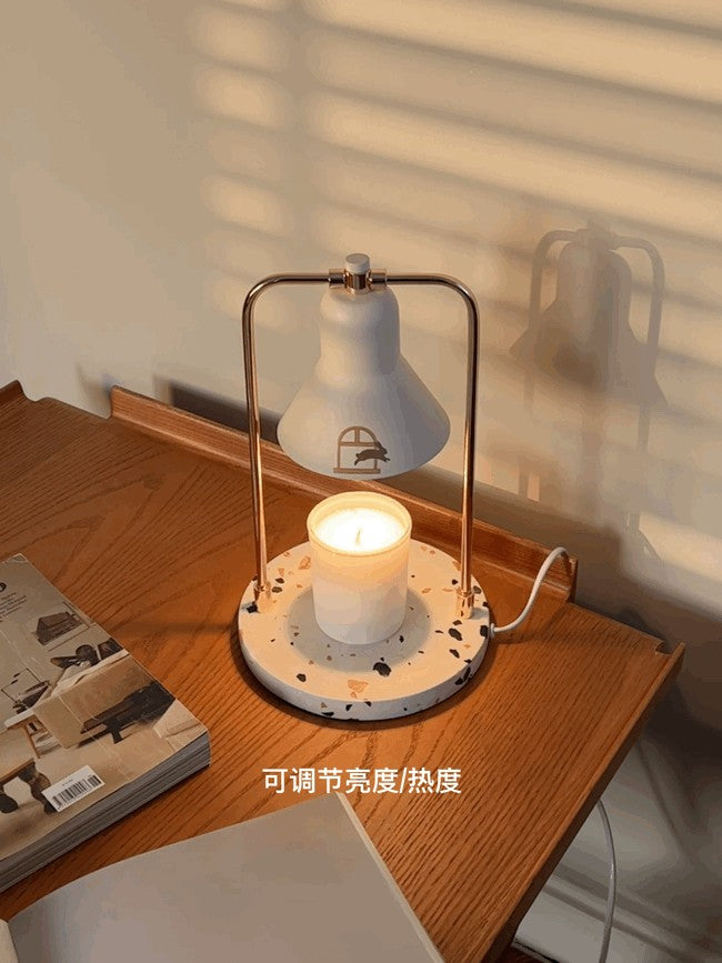 LA034 - Leaping Rabbit Wax Lamp / Dimmable! Heat adjustment! Fragrance control! Marble Aromatherapy Bedside Table Lamp Night Light