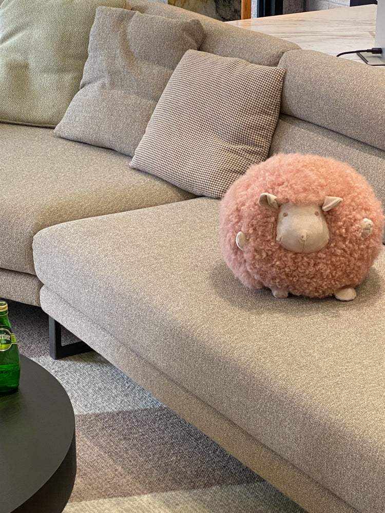 BD065-1 - Limited Edition Pink Sheep Ball! Loewe Shaun the Sheep Pillow: Versatile Wool Pillow